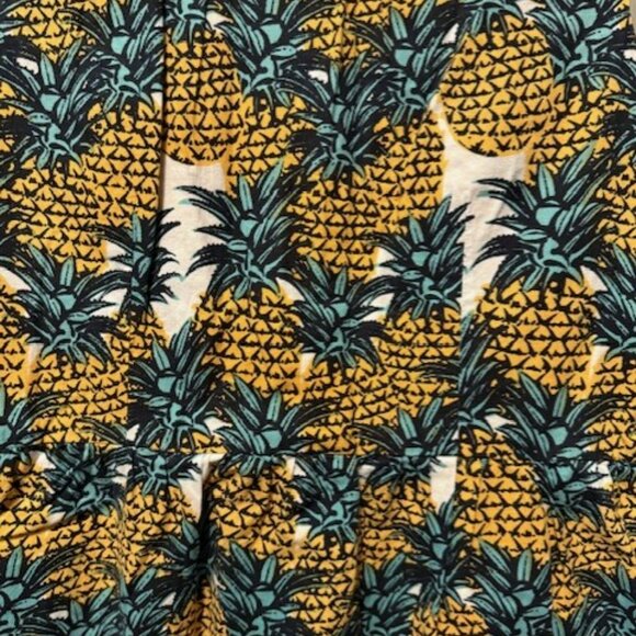 Retro Mid century Hawaiian Pineapple print Shift Mini Dress - Picture 9 of 16